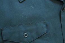 画像6: 70s Leeリー 半袖 ワークシャツ 深緑 17-17.5 (6)