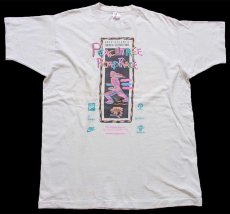 画像2: 90s USA製 1995 ATLANTA PEACHTREE ROADRACE アート NIKE TEXACO Pedigree ロゴ 協賛 コットンTシャツ ベージュ XL (2)