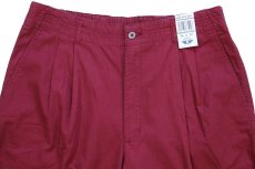 画像4: デッドストック★90s DOCKERSドッカーズ ツータック コットンパンツ 赤紫 w36 L32★Levi'sリーバイス (4)