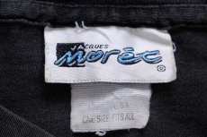 画像4: 90s USA製 フラワー ハンドペイント アート コットンTシャツ 黒 フェード★特大 (4)