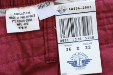 画像6: デッドストック★90s DOCKERSドッカーズ ツータック コットンパンツ 赤紫 w36 L32★Levi'sリーバイス (6)
