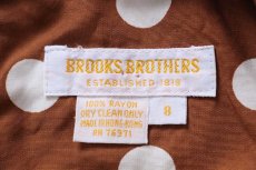 画像5: 80s BROOKS BROTHERSブルックスブラザーズ ドット柄 マキシ丈 ノースリーブ レーヨン ワンピース ブロンズ (5)