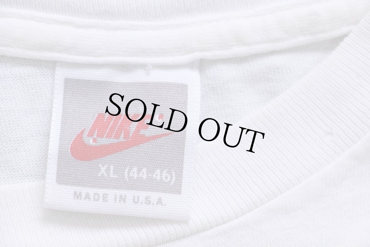 画像5: 90s USA製 NIKEナイキ WEST VIRGINIA MOUNTAINEERS JUST DO IT コットンTシャツ 白 XL (5)