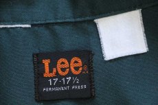 画像4: 70s Leeリー 半袖 ワークシャツ 深緑 17-17.5 (4)