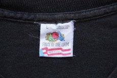 画像5: 90s USA製 BUSCH GARDENS 熱帯魚 タツノオトシゴ シェル 蛍光プリント アート コットンTシャツ 黒 フェード L (5)