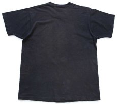 画像3: 90s USA製 BUSCH GARDENS 熱帯魚 タツノオトシゴ シェル 蛍光プリント アート コットンTシャツ 黒 フェード L (3)