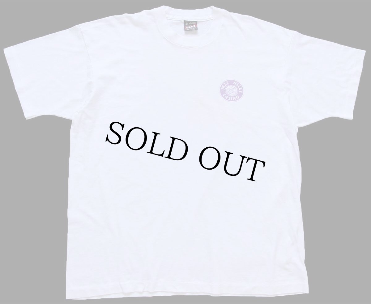画像2: 90s USA製 JAZZ ALLEY CASINO サックス 両面プリント Tシャツ 白 XL (2)