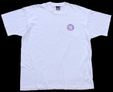 画像2: 90s USA製 JAZZ ALLEY CASINO サックス 両面プリント Tシャツ 白 XL (2)