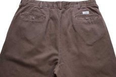 画像5: 90s メキシコ製 ポロ ラルフローレン ANDREW PANT ツータック コットン チノパン 焦げ茶 w36 L32★325 (5)