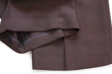 画像8: 80s Levi'sリーバイス ACTION SLACKS フレア スラックス ポリエステルパンツ 焦げ茶 w32★スタプレ (8)