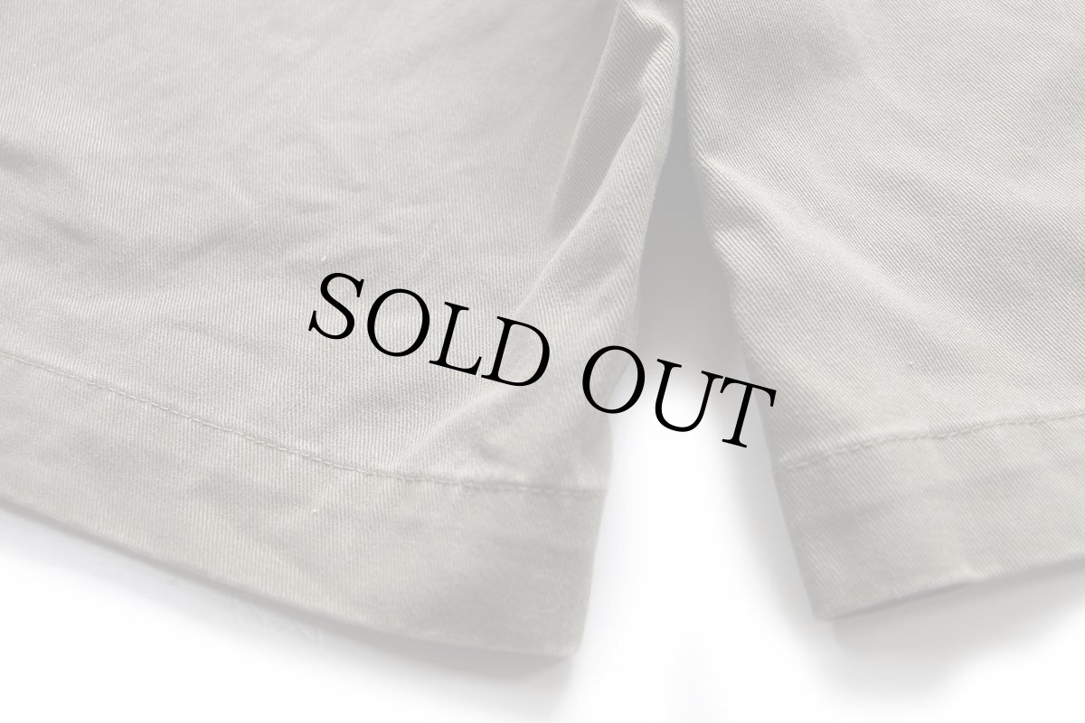 画像6: 90s メキシコ製 ポロ ラルフローレン TYLER SHORT ツータック コットン チノ ショートパンツ グレーブラウン 30★133 ショーツ (6)