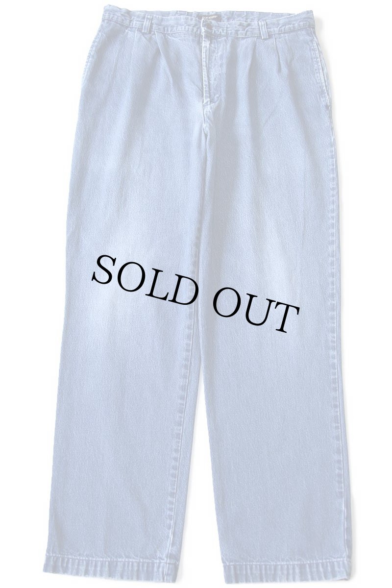 画像2: 00s DOCKERSドッカーズ ツータック デニム トラウザーズ w38 L34★Levi'sリーバイス (2)