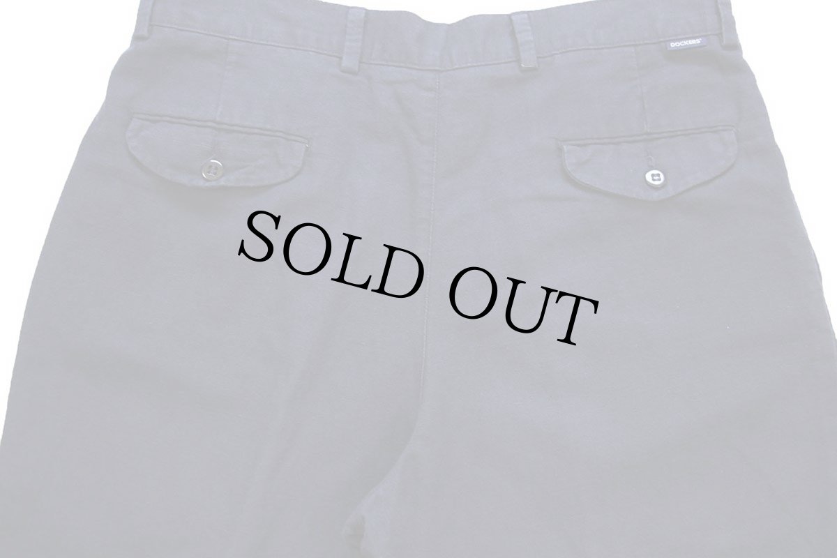 画像5: 00s DOCKERSドッカーズ Classic Fit ツータック スラックス リネン×コットンパンツ 濃紺 W36 L30★Levi'sリーバイス (5)