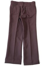 画像3: 80s USA製 Levi'sリーバイス 517 ポリエステルパンツ 焦げ茶 w34★164 スタプレ ブーツカット (3)