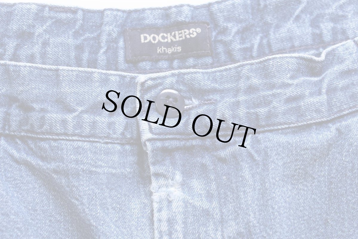 画像7: 00s DOCKERSドッカーズ ツータック デニム トラウザーズ w38 L34★Levi'sリーバイス (7)