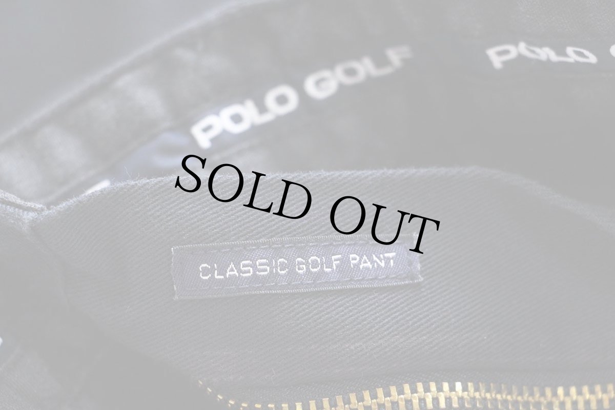 画像7: 90s POLO GOLF ラルフローレン CLASSIC GOLF PANT ツータック コットン チノパン 濃紺 W34 L30 (7)