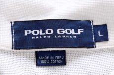 画像5: 00s ペルー製 POLO GOLF ラルフローレン ワンポイント スキッパーネック コットン 鹿の子 ポロシャツ アイボリー L (5)