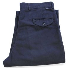 画像1: 00s DOCKERSドッカーズ Classic Fit ツータック スラックス リネン×コットンパンツ 濃紺 w36 L30★Levi'sリーバイス (1)