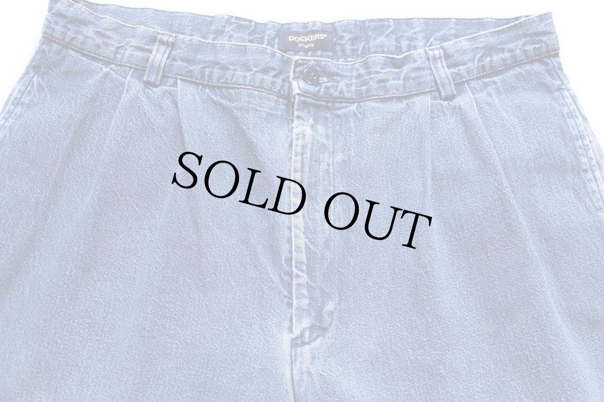 画像4: 00s DOCKERSドッカーズ ツータック デニム トラウザーズ w38 L34★Levi'sリーバイス (4)