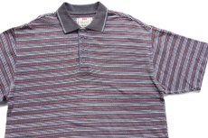 画像3: 90s Levi'sリーバイス ランダムボーダー コットン 鹿の子 ポロシャツ (3)