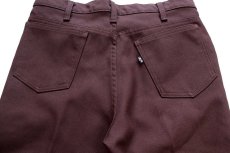 画像5: 80s USA製 Levi'sリーバイス 517 ポリエステルパンツ 焦げ茶 w34★164 スタプレ ブーツカット (5)