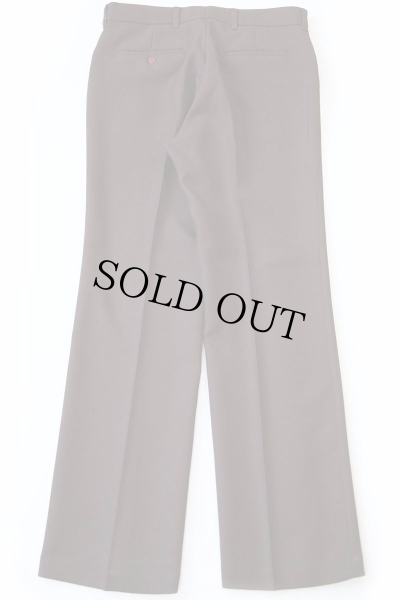 画像3: 80s Levi'sリーバイス ACTION SLACKS フレア スラックス ポリエステルパンツ 焦げ茶 W32★スタプレ (3)