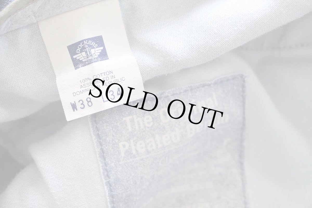 画像6: 00s DOCKERSドッカーズ ツータック デニム トラウザーズ w38 L34★Levi'sリーバイス (6)