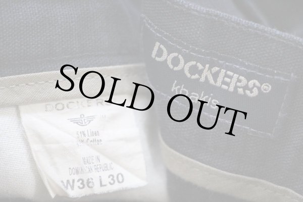 00s DOCKERSドッカーズ Classic Fit ツータック スラックス リネン