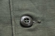 画像5: 70s 米軍 U.S.ARMY 半袖 コットンサテン ユーティリティシャツ カスタム オリーブ 16.5 (5)