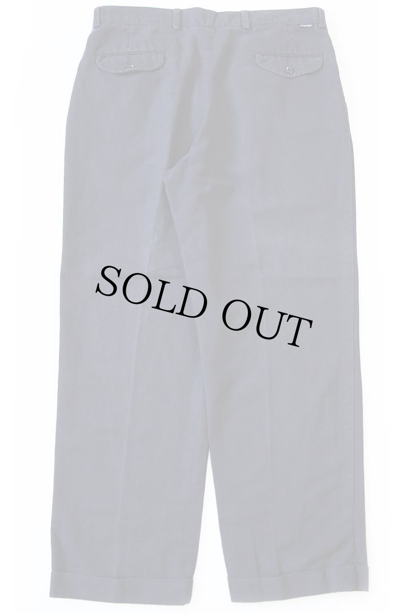 画像3: 00s DOCKERSドッカーズ Classic Fit ツータック スラックス リネン×コットンパンツ 濃紺 W36 L30★Levi'sリーバイス (3)