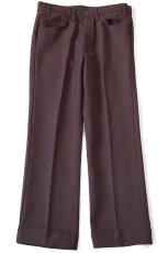 画像2: 80s USA製 Levi'sリーバイス 517 ポリエステルパンツ 焦げ茶 w34★164 スタプレ ブーツカット (2)