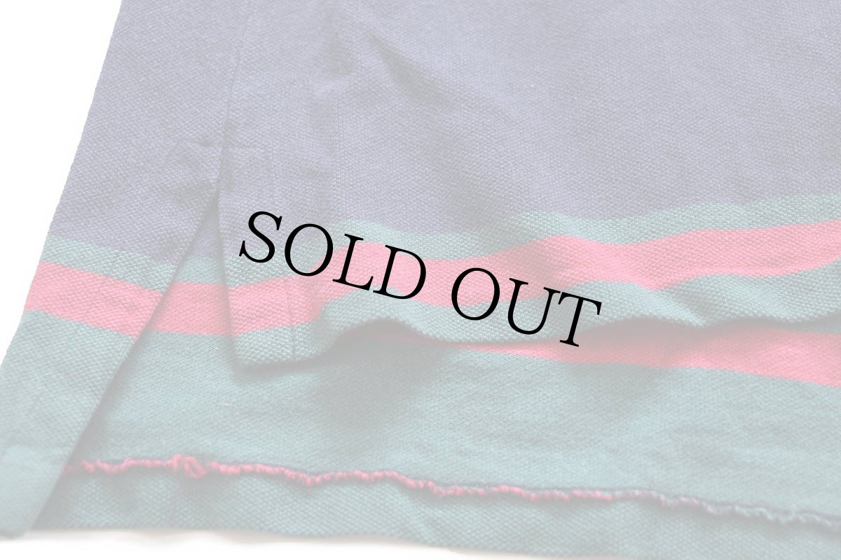 画像5: 90s USA製 ポロ ラルフローレン マルチボーダー コットン 鹿の子 ポロシャツ BIG★特大 (5)