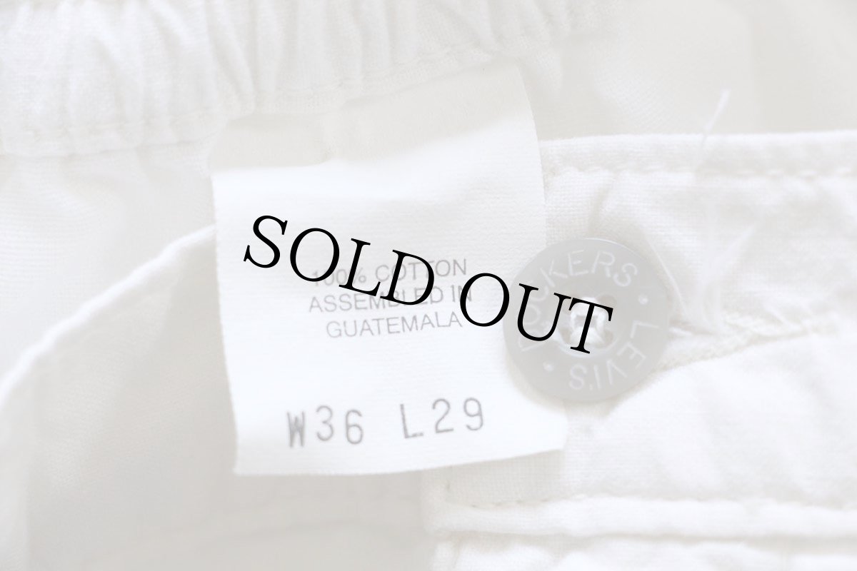 画像6: 90s DOCKERSドッカーズ ツータック コットンパンツ 生成り w36 L29★Levi'sリーバイス (6)