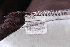 画像6: 80s USA製 Levi'sリーバイス 517 ポリエステルパンツ 焦げ茶 w34★164 スタプレ ブーツカット (6)
