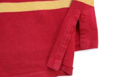 画像7: 90s USA製 ポロ ラルフローレン ランダムボーダー コットン 鹿の子 ポロシャツ XL (7)