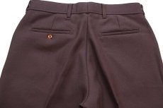 画像5: 80s Levi'sリーバイス ACTION SLACKS フレア スラックス ポリエステルパンツ 焦げ茶 w32★スタプレ (5)