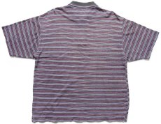 画像2: 90s Levi'sリーバイス ランダムボーダー コットン 鹿の子 ポロシャツ (2)