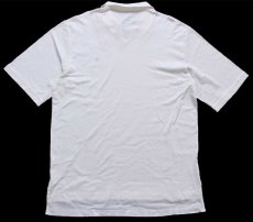画像2: 00s ペルー製 POLO GOLF ラルフローレン ワンポイント スキッパーネック コットン 鹿の子 ポロシャツ アイボリー L (2)