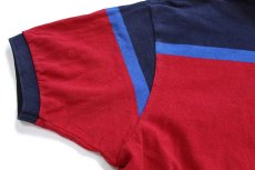 画像6: 90s USA製 ポロ ラルフローレン ランダムボーダー コットン 鹿の子 ポロシャツ XL (6)