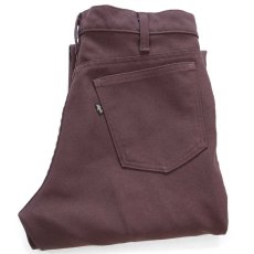 画像1: 80s USA製 Levi'sリーバイス 517 ポリエステルパンツ 焦げ茶 w34★164 スタプレ ブーツカット (1)