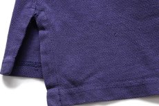 画像7: 90s ポロ ラルフローレン ポケット付き コットン 鹿の子 ポロシャツ ナス紺 M (7)