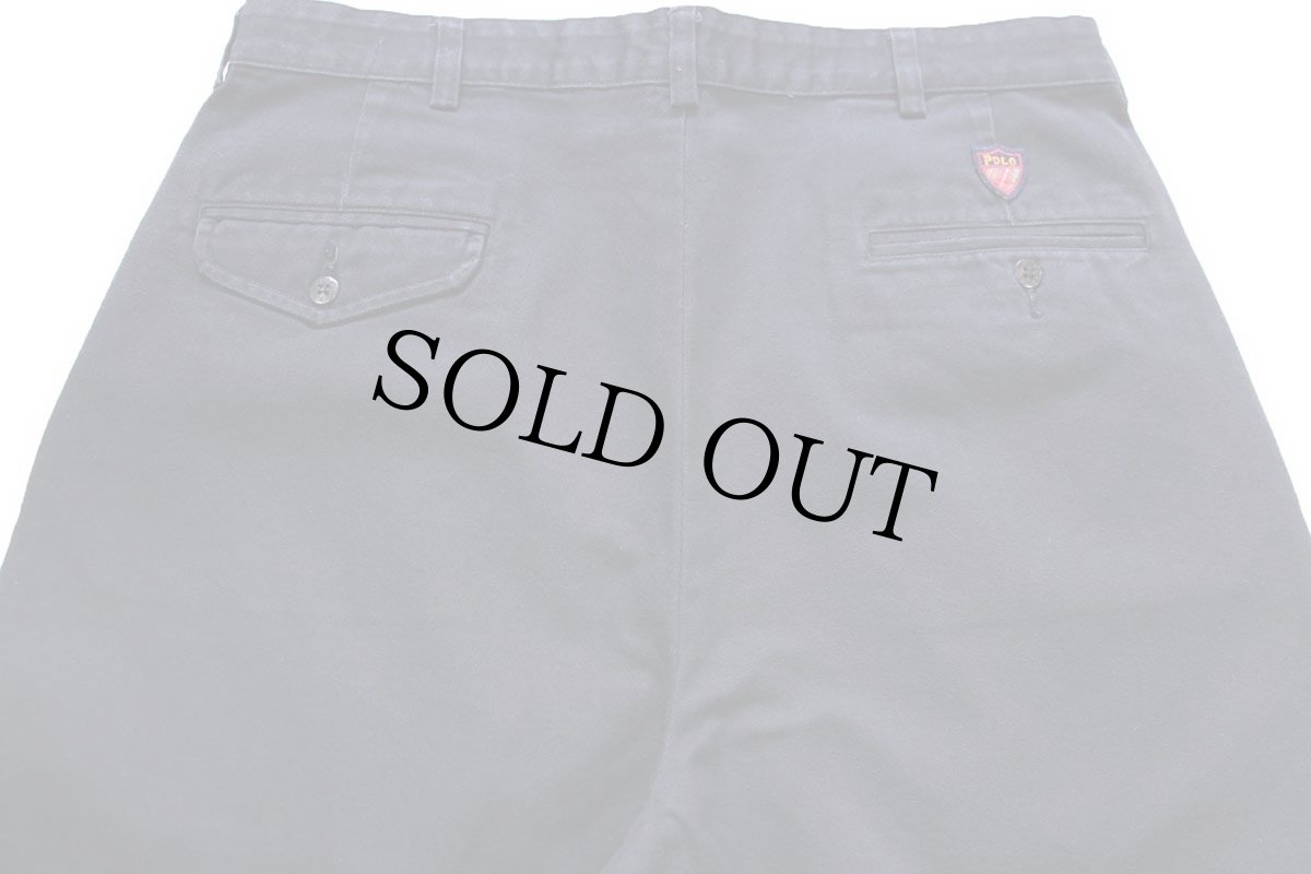 画像5: 90s POLO GOLF ラルフローレン CLASSIC GOLF PANT ツータック コットン チノパン 濃紺 W34 L30 (5)