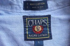 画像4: 90s CHAPS ラルフローレン マドラスチェック ボタンダウン 半袖 コットンシャツ L★インド綿 (4)