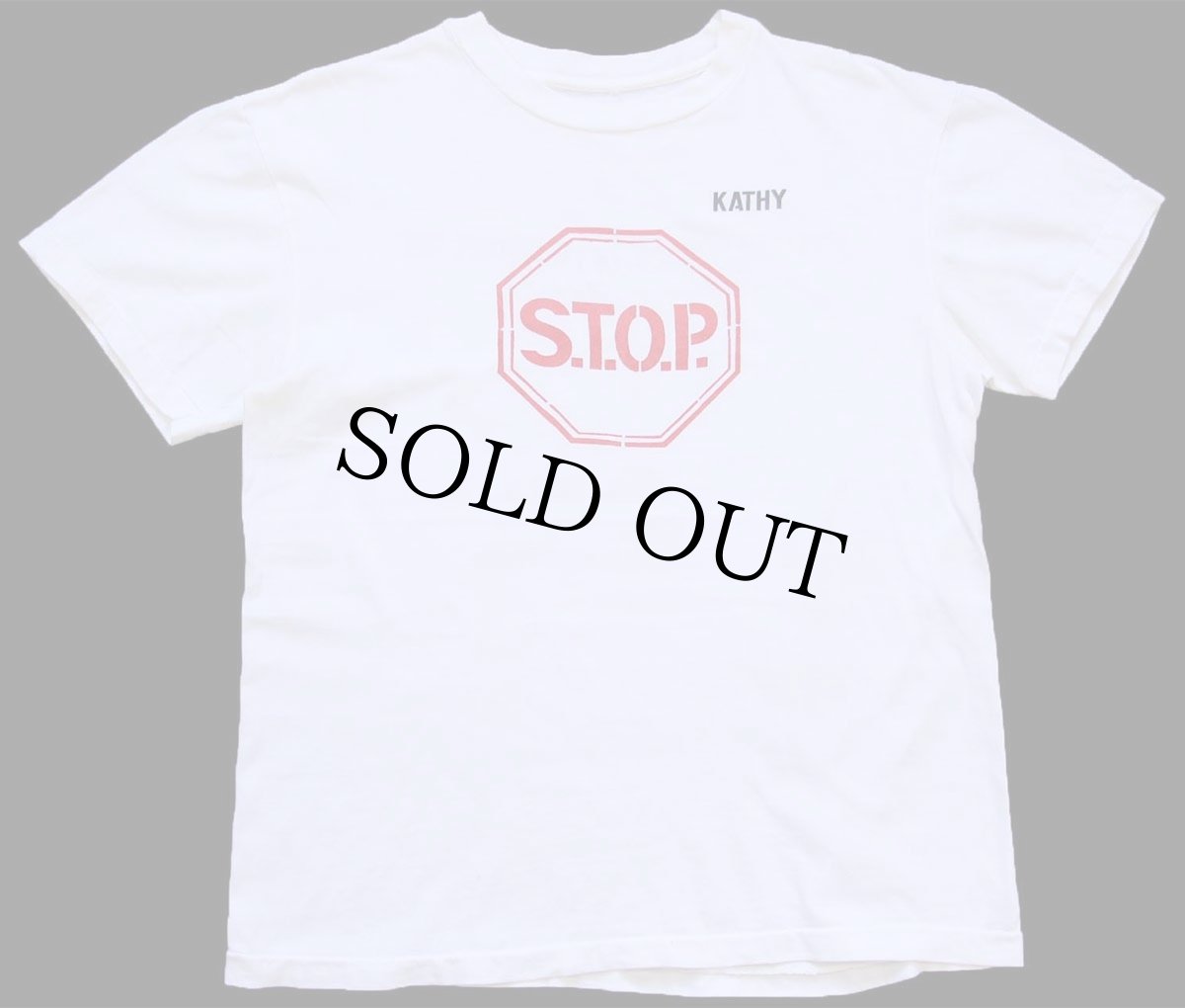 画像2: 80s STOP TRAFFICKING OF PILIPINOS,INC. 両面 染み込みプリント コットンTシャツ 白 (2)