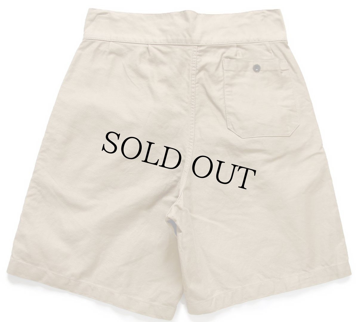 画像2: 80s イタリア軍 ツータック コットンツイル グルカショーツ ショートパンツ カーキ 3★ショーツ ハーフ (2)