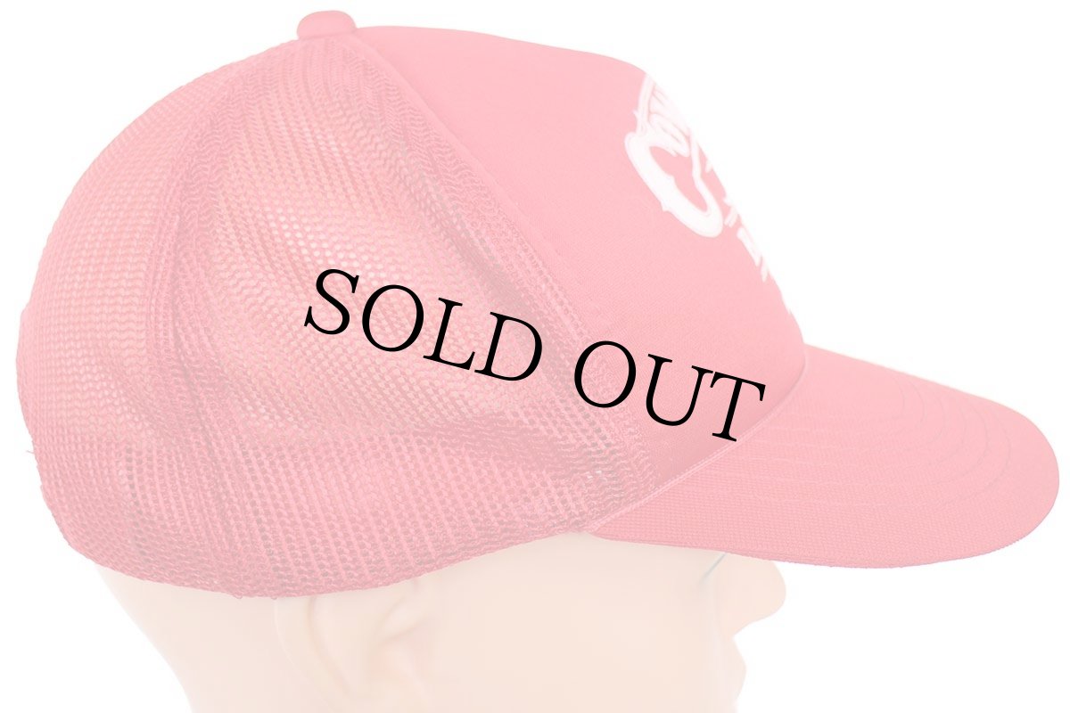 画像3: 90s COWBOYS BAR・B・Q MUSKOGEE.OK. 発泡プリント メッシュキャップ 赤 M/L (3)