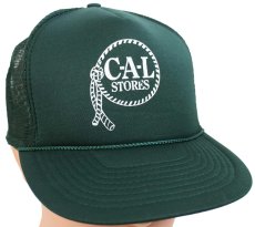 画像1: デッドストック★90s C-A-L STORES メッシュキャップ 緑 (1)