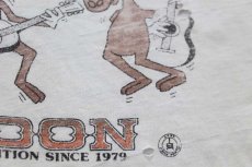 画像5: 80s USA製 BULLWINKLE'S SALOON ムース ギター イラスト ポケットTシャツ ボロ (5)