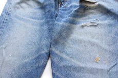 画像8: 90s USA製 Levi'sリーバイス 501 ダメージ デニムパンツ ヒゲ W40 L32★177 (8)