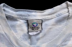 画像4: 00s USA製 LIQUID BLUE GREAT WOLF LODGE ウルフ アート タイダイ染め コットンTシャツ 特大 (4)